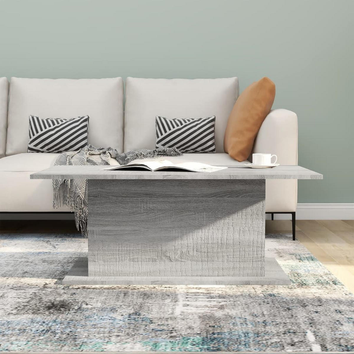 COUCHTISCH Grau Sonoma 102x55,5x40 cm Holzwerkstoff - Grau, Holzwerkstoff (102/55.5/40cm) - furnicato