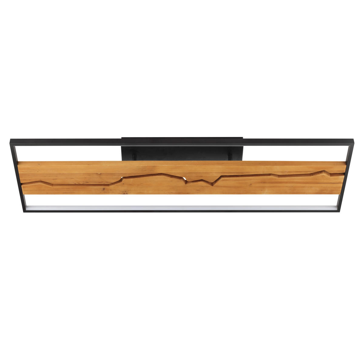 LED DECKENLEUCHTE Thunder Schwarz/Holz 30/100/13,5 cm - Multicolor, Holz (30/100/13.5cm) - Brilliant