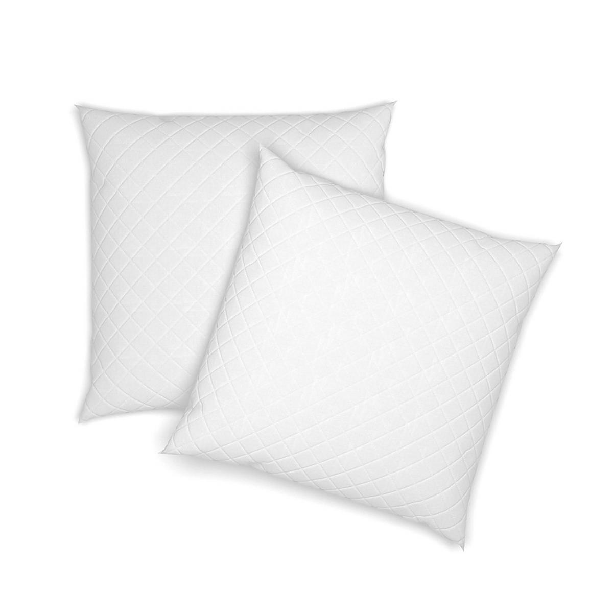 KOPFKISSEN Weiß 80 x 80 cm 2er Set - Weiß, Textil (80/80cm) - VitaliSpa