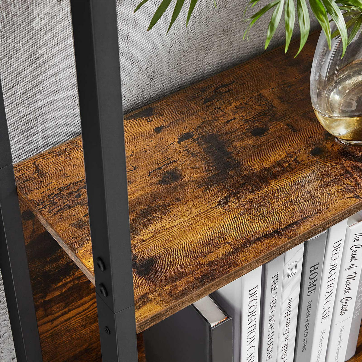 BÜCHERREGAL LEITERREGAL - Braun, Holzwerkstoff (24/166/158cm) - Hansiro