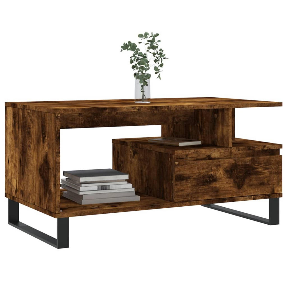 COUCHTISCH Räuchereiche 90x49x45 cm Holzwerkstoff - Braun, Holzwerkstoff (90/49/45cm) - furnicato