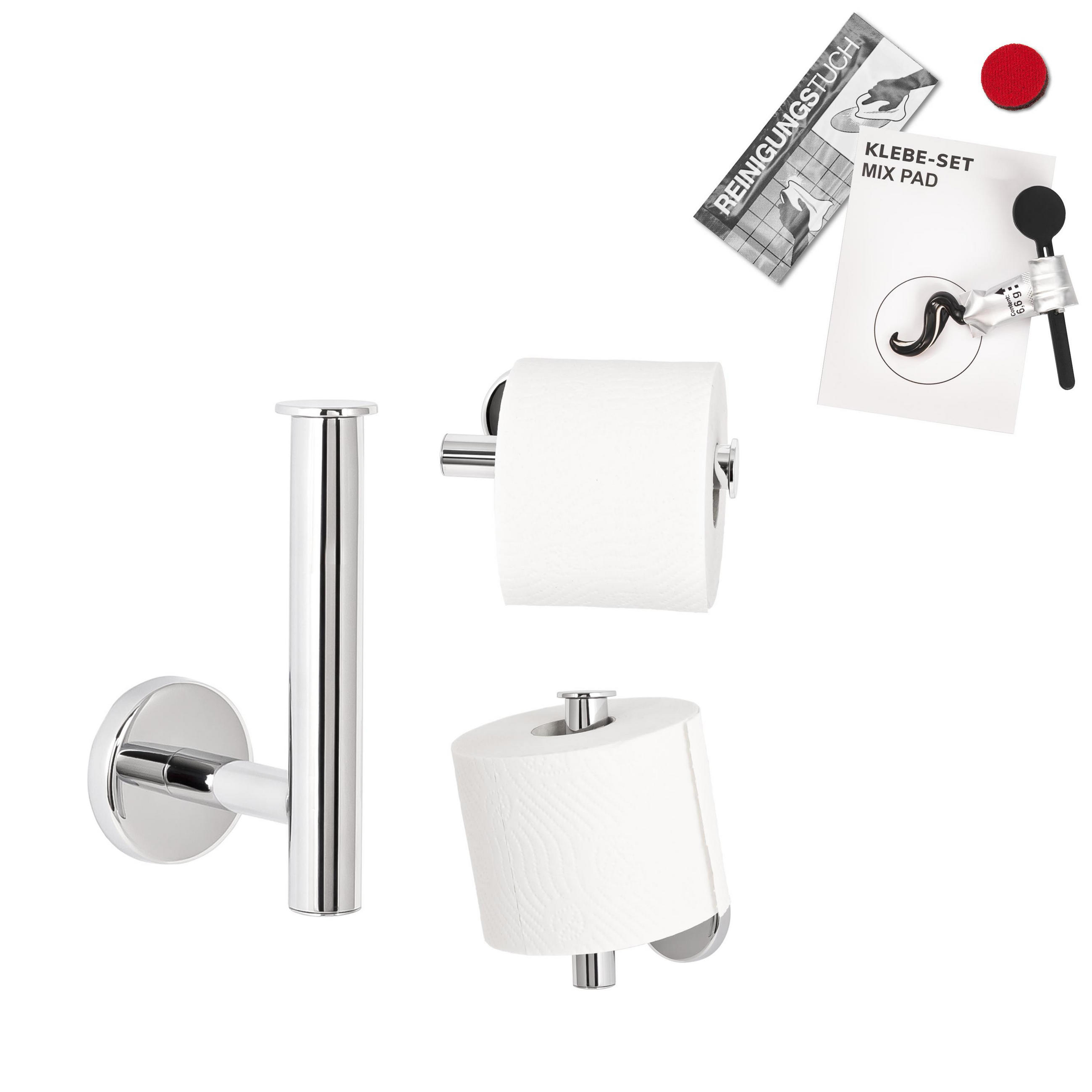 TOILETTENPAPIERHALTER LUCENTE, Edelstahl, verchromt - Chromfarben, Metall (15/5.7/9cm) - bremermann