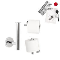 TOILETTENPAPIERHALTER LUCENTE, Edelstahl, verchromt - Chromfarben, Metall (15/5.7/9cm) - bremermann