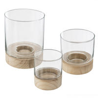 TEELICHTHALTER-SET Glas Ete 16/16/19,8 cm - Transparent, Glas (16/19.8/16cm) - Atmosphera Createur d´interieur