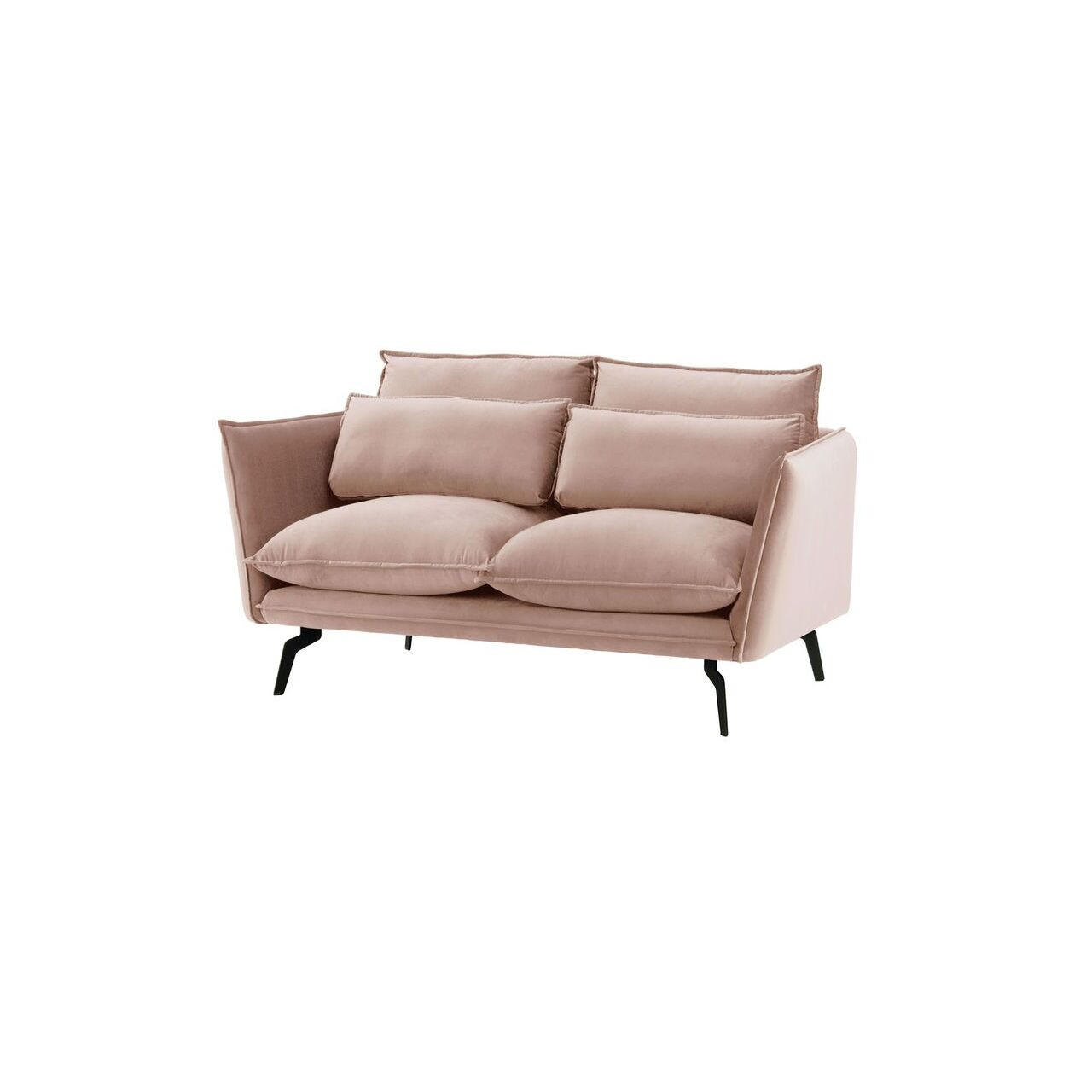 ZWEISITZER-SOFA Layla-Velluto 14 - Lila, Holz/Textil (171/95/98cm)