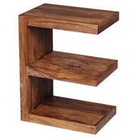 BEISTELLTISCH Massivholz E-Konstruktion Cubeform Handgefertigt NAKO, Braun 45x30x60 cm - Braun, Holz (30/45/60cm) - KADIMA DESIGN
