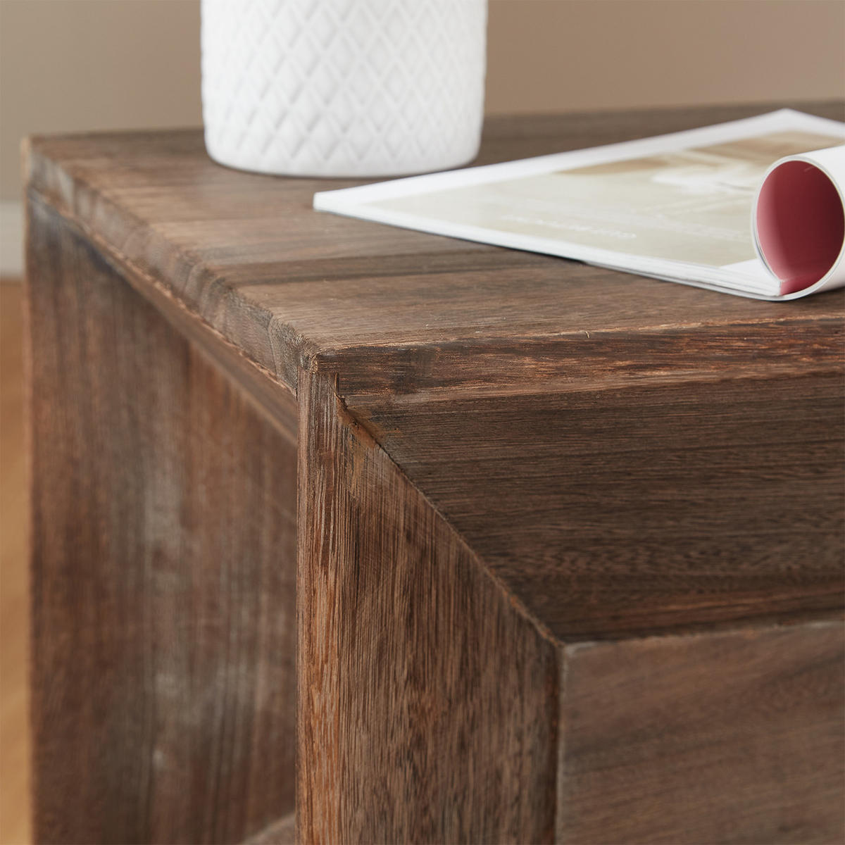 BEISTELLTISCH Holz 38/40/40 cm - Braun, Holz (40/40/38cm) - Homestyle4u