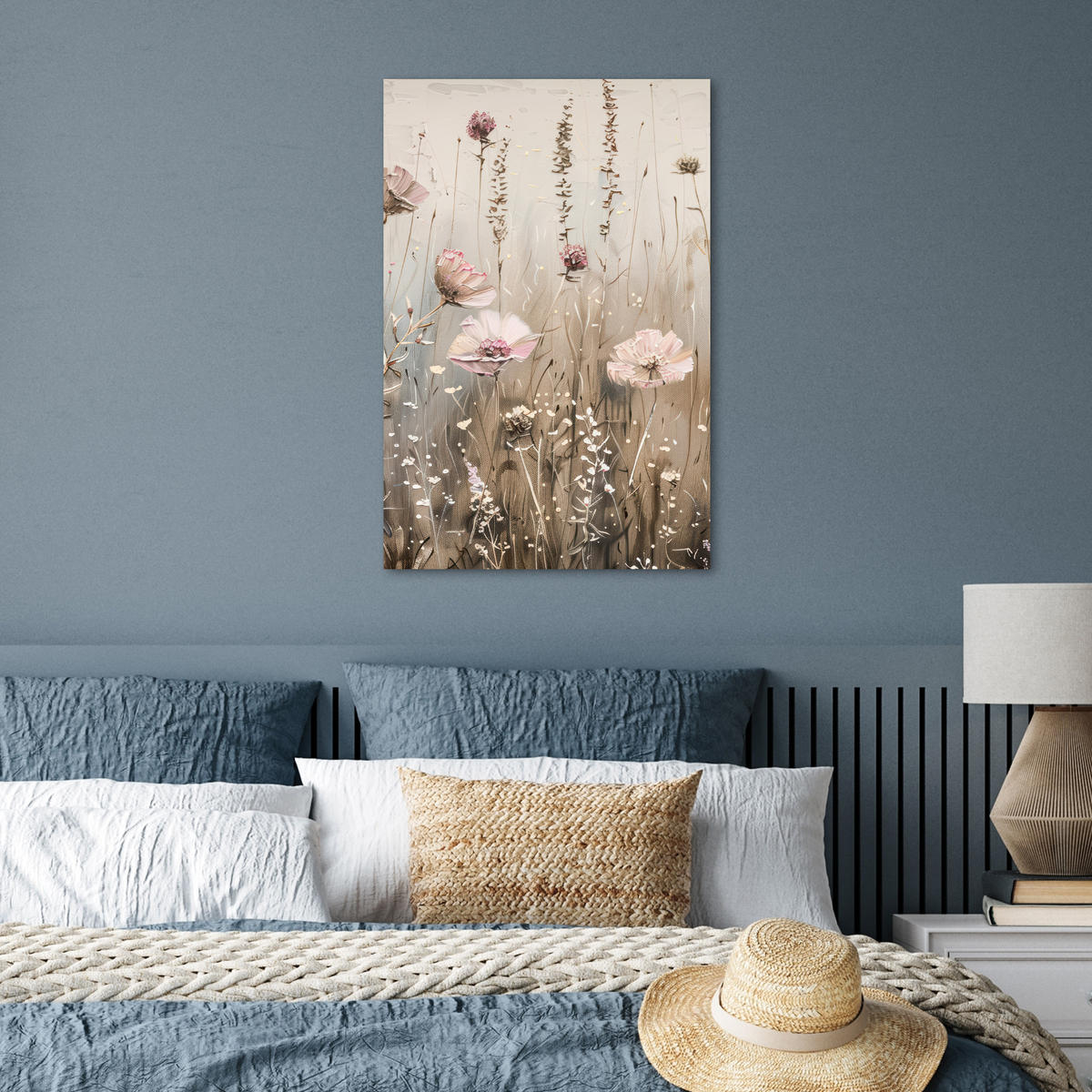 POSTER Blumen - Rosa - Modern - Beige 40x60 cm - Beige, Papier (40/60/0.1cm) - MuchoWow