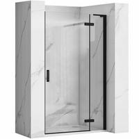 DUSCHTÜR Rea Hugo 100 Black - Schwarz, Glas (100/200.5cm) - REA