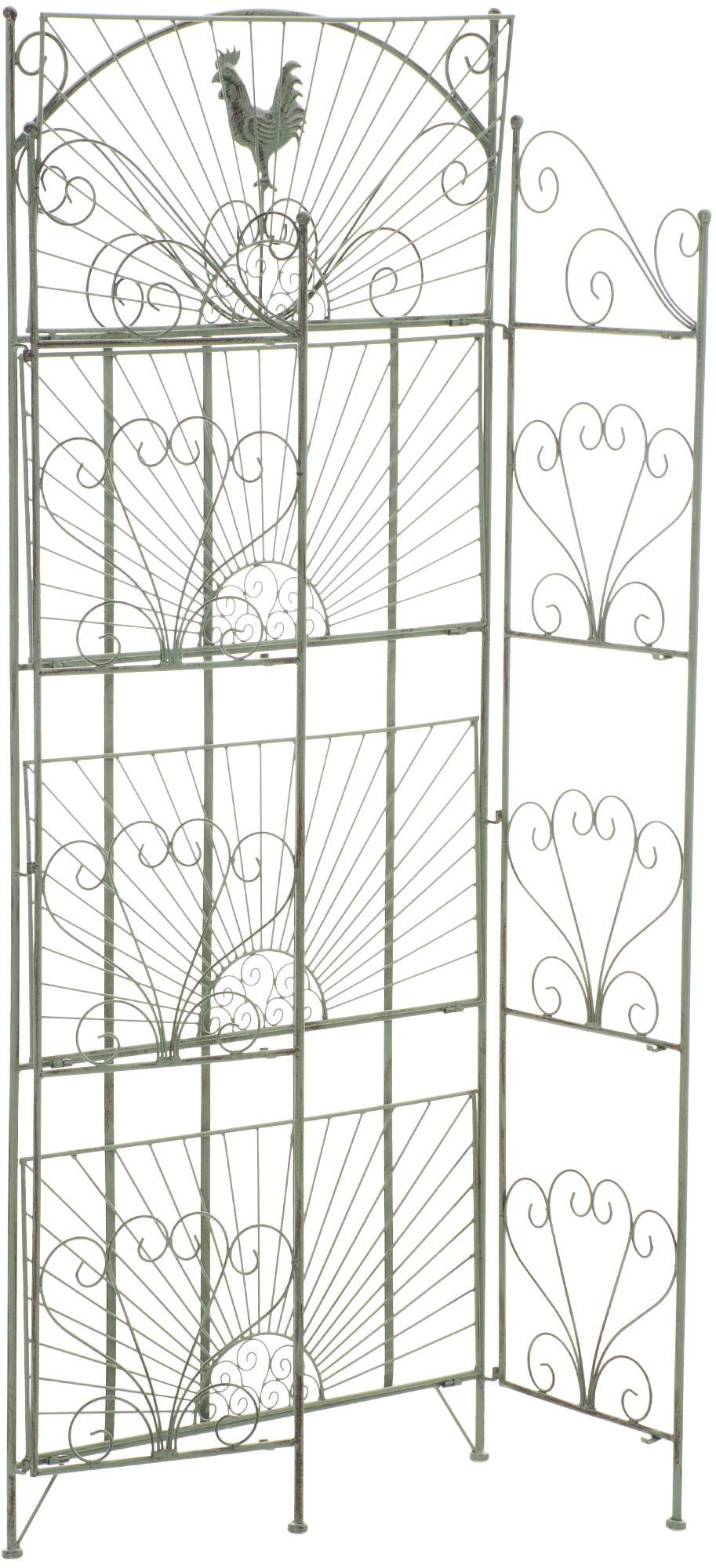 STANDREGAL Metall Antik-Grün - Grün, Metall (61.5/153/33cm) - CLP