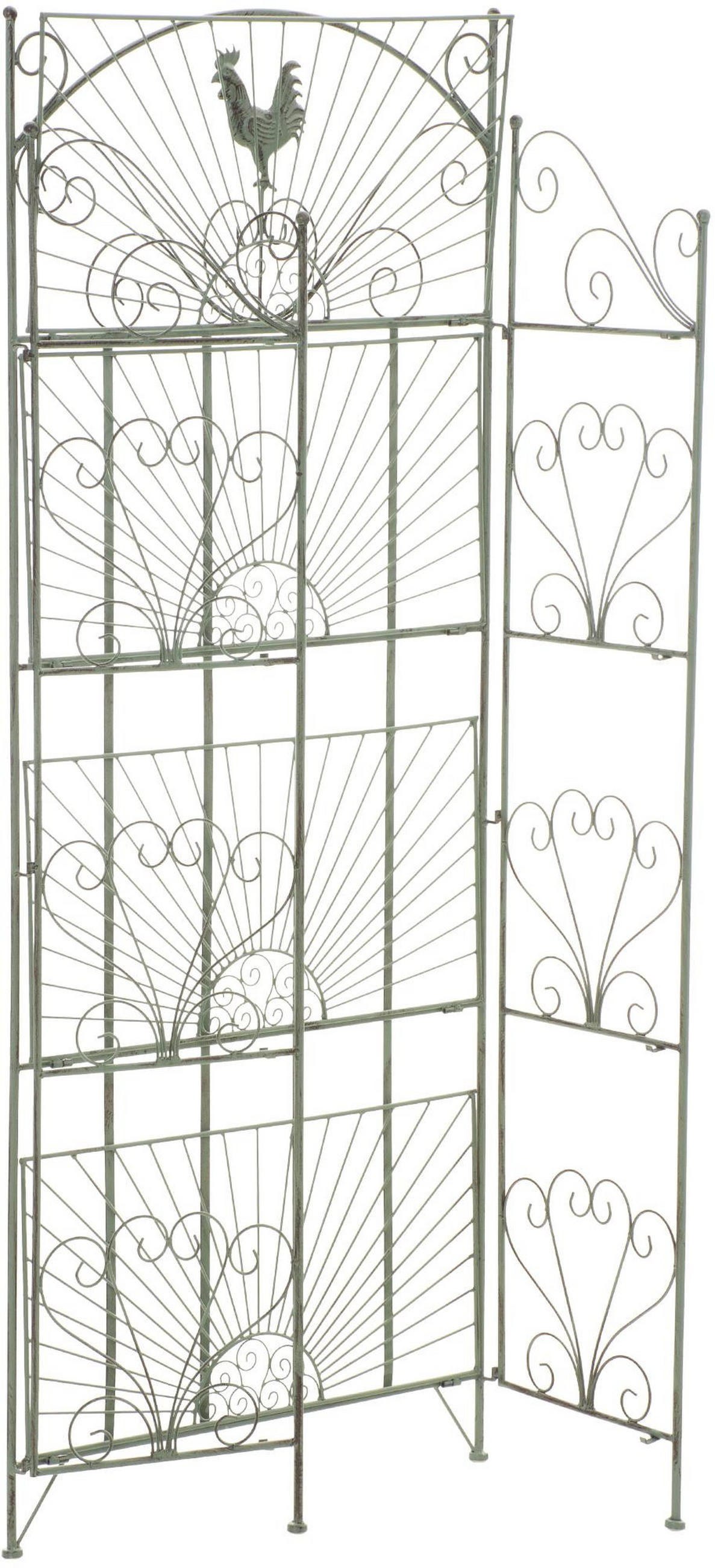 STANDREGAL Metall Antik-Grün - Grün, Metall (61.5/153/33cm) - CLP