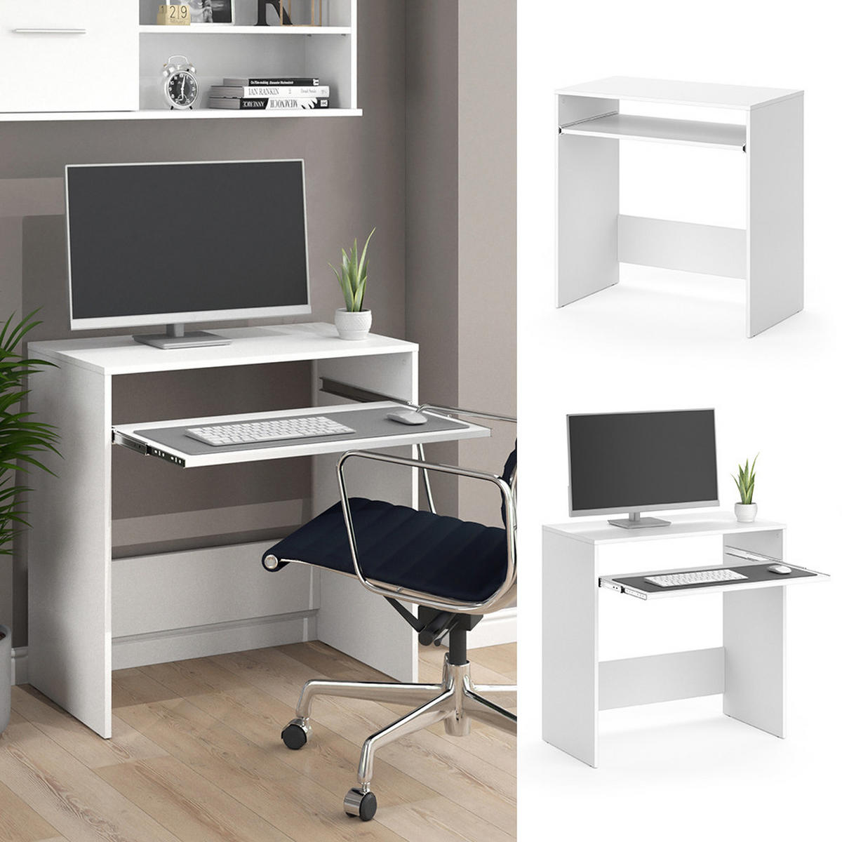 PSACÍ STŮL Nils Bílá - bílá, kompozitní dřevo (43/79/79cm) - Vicco