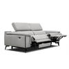 RELAXSOFA MATERA 3-Sitzer mit 2 Relaxfunktionen, hellgrau - Hellgrau/Schwarz, Holzwerkstoff/Textil (212/82/103cm) - Courtois Laville