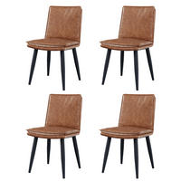 STUHL-SET DE-35795 2 Stück mit doppellagigen Kissen Braun - Braun, Metall (57/84/49cm) - ComfortXL