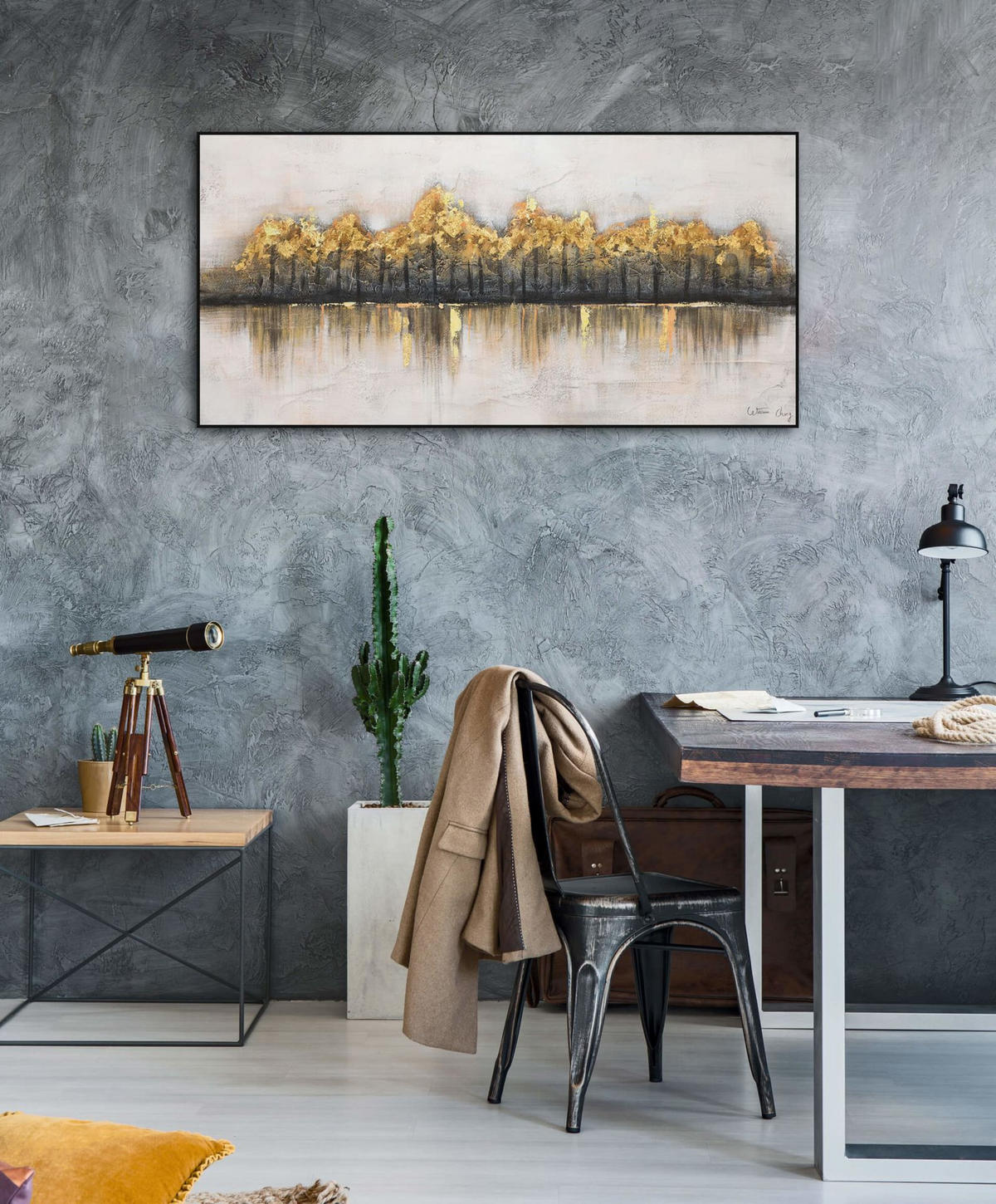 ÖLGEMÄLDE 120/60 cm - Braun, Holz/Textil (120/60cm) - KUNSTLOFT