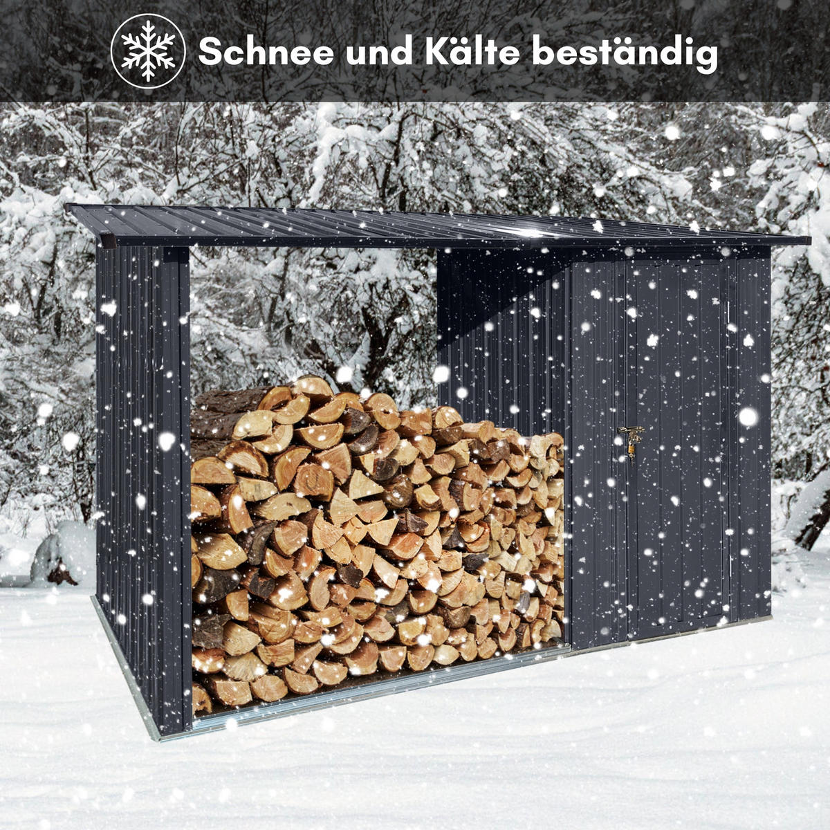 GERÄTEHAUS M - Anthrazit, Metall (366/161/127cm) - Albatros
