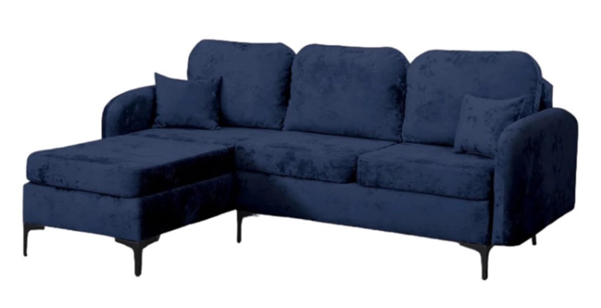 ECKSOFA Granat VENI L Mit Schlaffunktion Links - Blau, Textil (228/172cm) - Sepro Meble