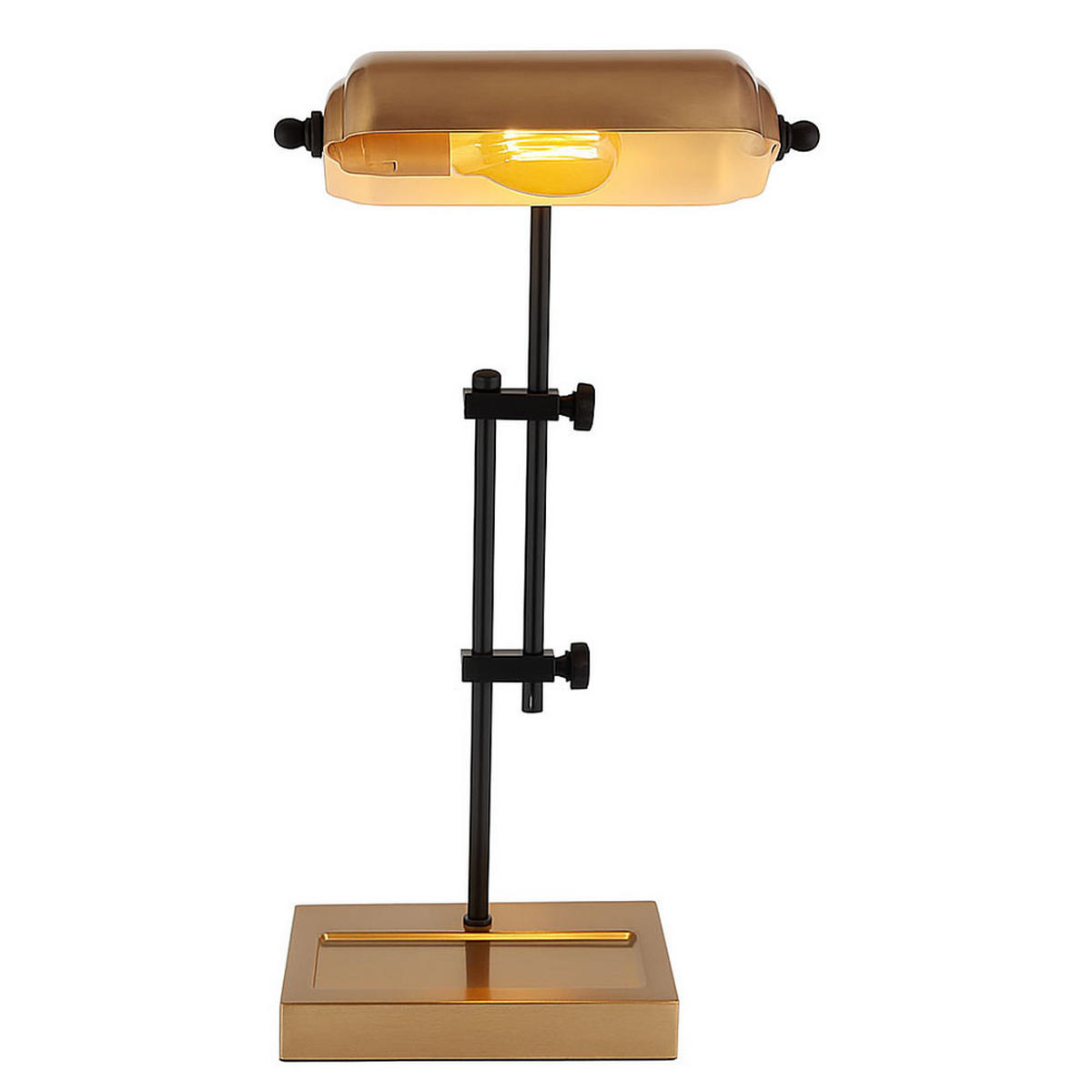 LED TISCHLEUCHTE Metall Gold Schwarz - Goldfarben, Metall (26.5/18.2/50cm) - Globo Lighting