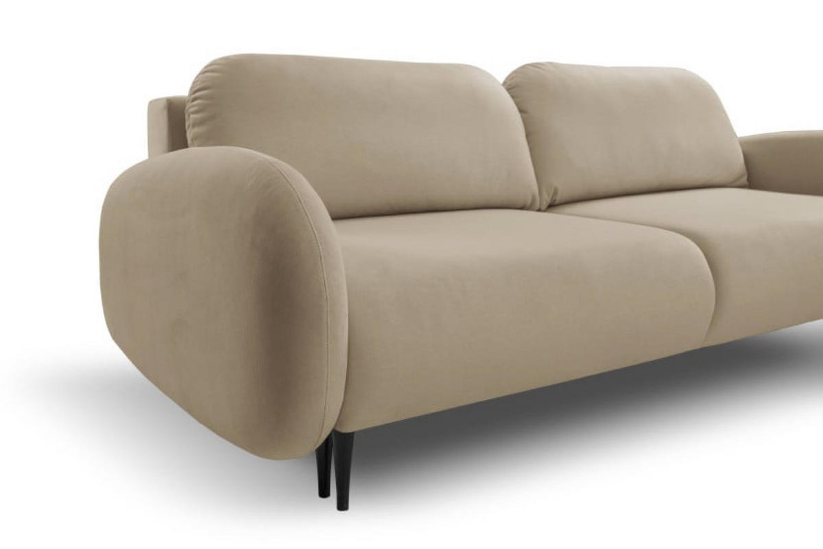 SOFA Beige SOFTI Mit Schlaffunktion - Beige, Textil (232/95/109cm) - Sepro Meble