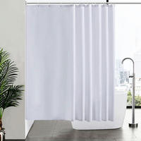 DUSCHVORHANG Überlänge 240 x 180 cm Weiß - Weiß, Textil (180/240cm)