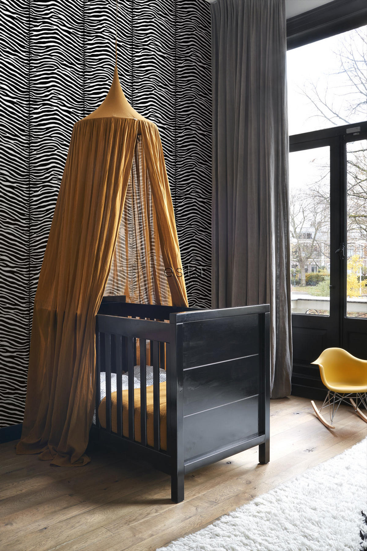 TAPETE Zebras 53 cm x 10.05 m - Schwarz, Papier (53/1000cm) - ESTAhome