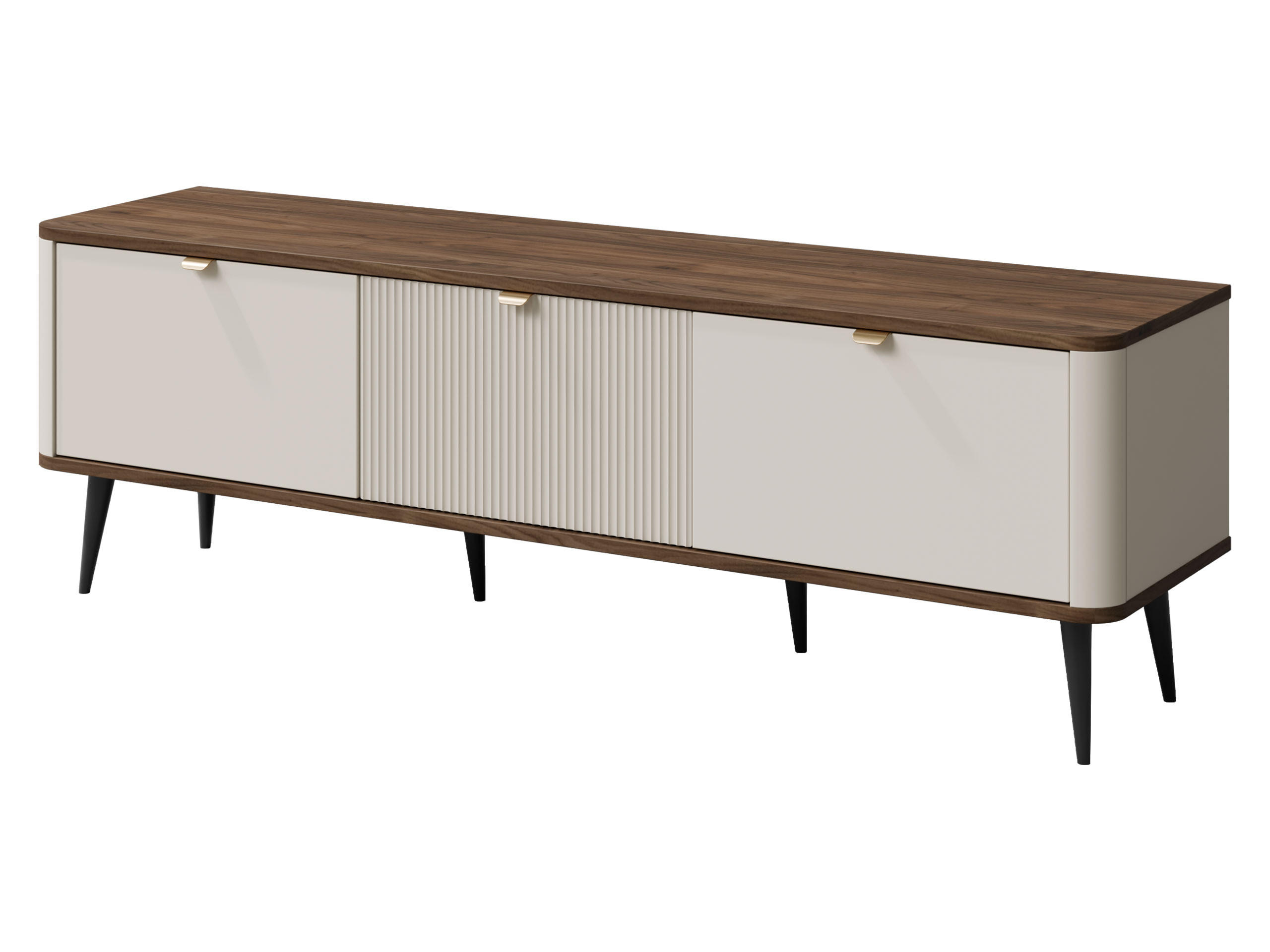 TV-ELEMENT Marly 3K RE13 - Kaschmir/Goldfarben, Holzwerkstoff/Metall (160/52/40cm) - MIRJAN24