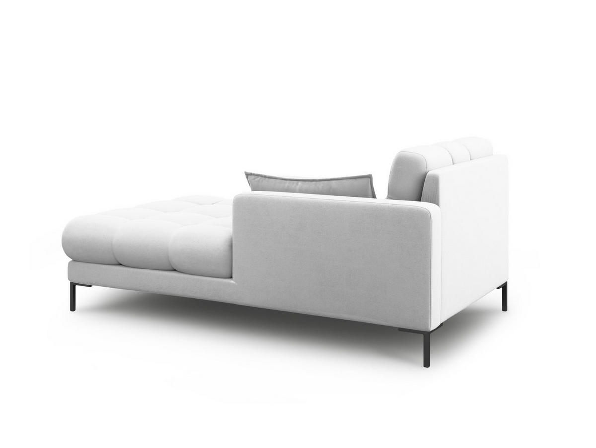 CHAISELONGUE rechts Mamaia aus strukturiertem Stoff hellgrau - Hellgrau, Textil (102/75/185cm) - Micadoni