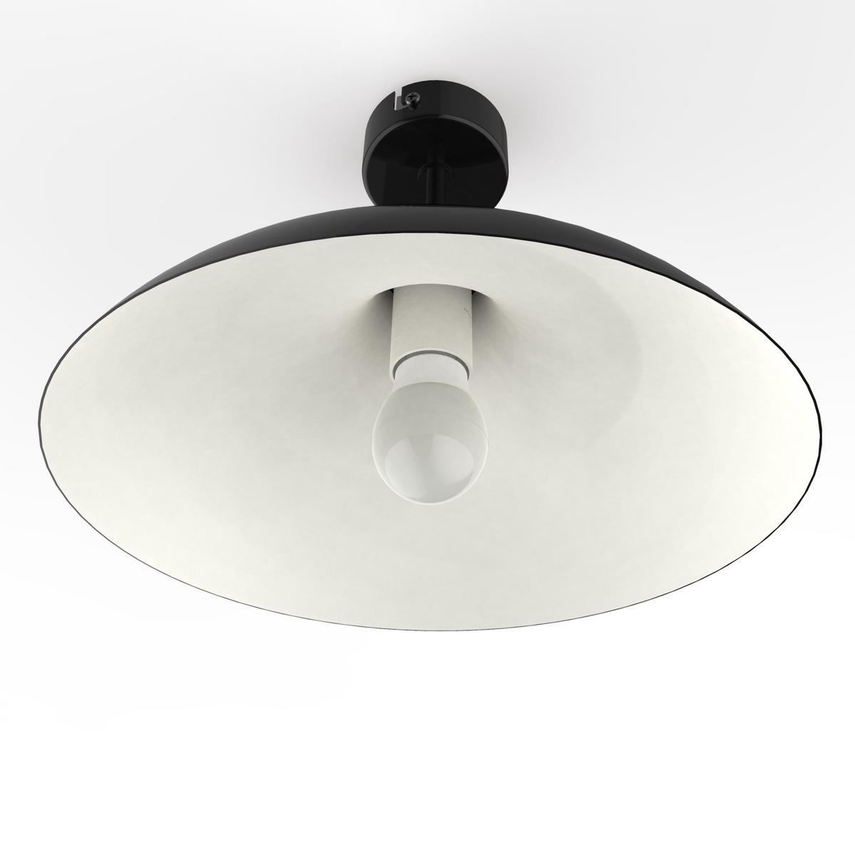DECKENLEUCHTE Parigina - Schwarz, Metall (40/40/23cm) - Lumicom