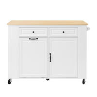 KÜCHENINSEL Weiß 120/40-70/92 cm - Weiß, Holzwerkstoff (120/92/40cm) - PANGIVO