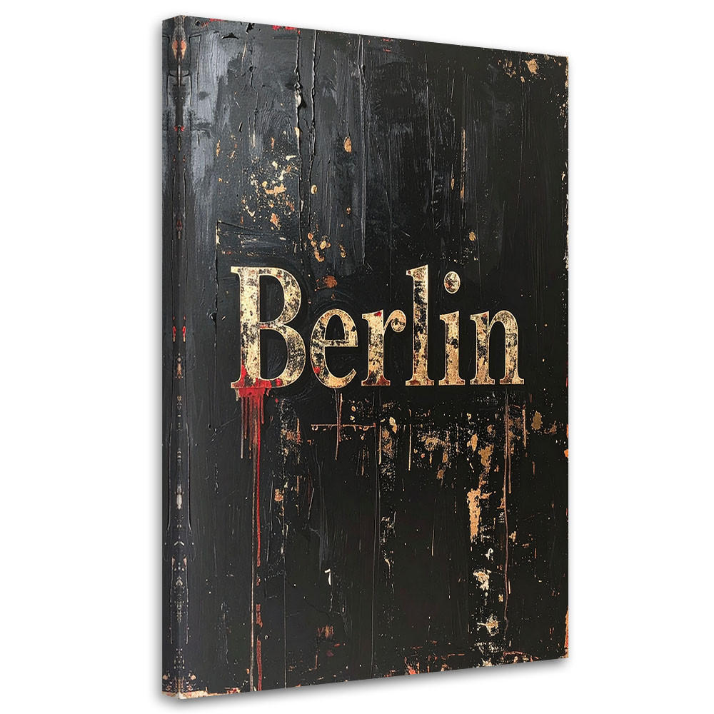 Feeby Leinwandbild Schwarz 60x90 cm