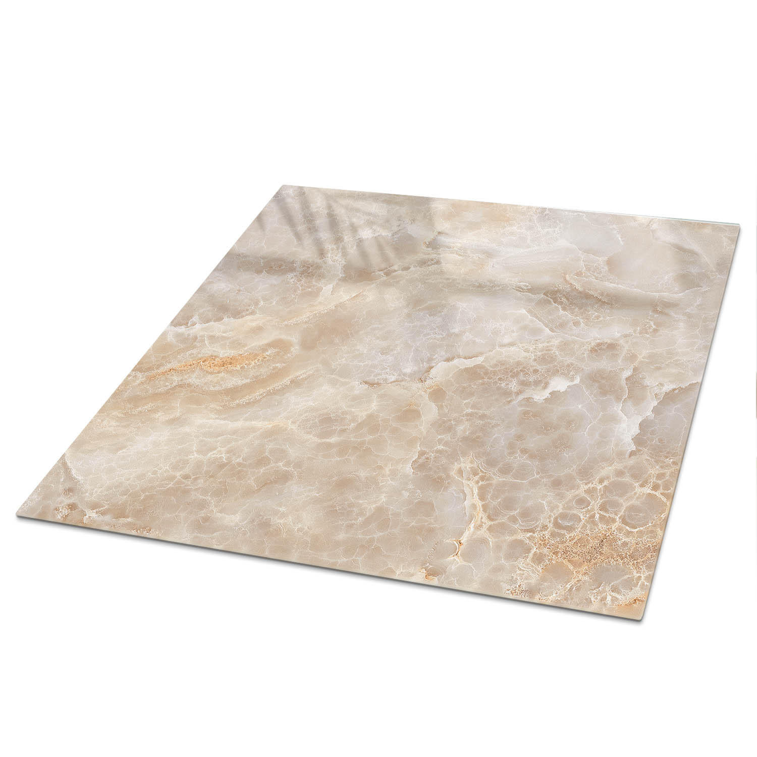 TISCHPLATTE 50x50 cm – Marmorstruktur - Grau, Glas (50/50/0.4cm) - Wallfluent