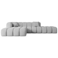 ECKSOFA Ottomane Links OLEA-L2 - 289x176x71 cm Hellgrau - Hellgrau/Schwarz, Holzwerkstoff/Kunststoff (190/309cm) - ALTDECOR