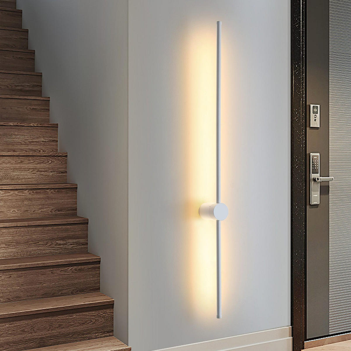 LED - WANDLEUCHTE Meerthunir 6.0/10.0/100.0 cm - Weiß, Metall (6/10/100cm) - ZMH