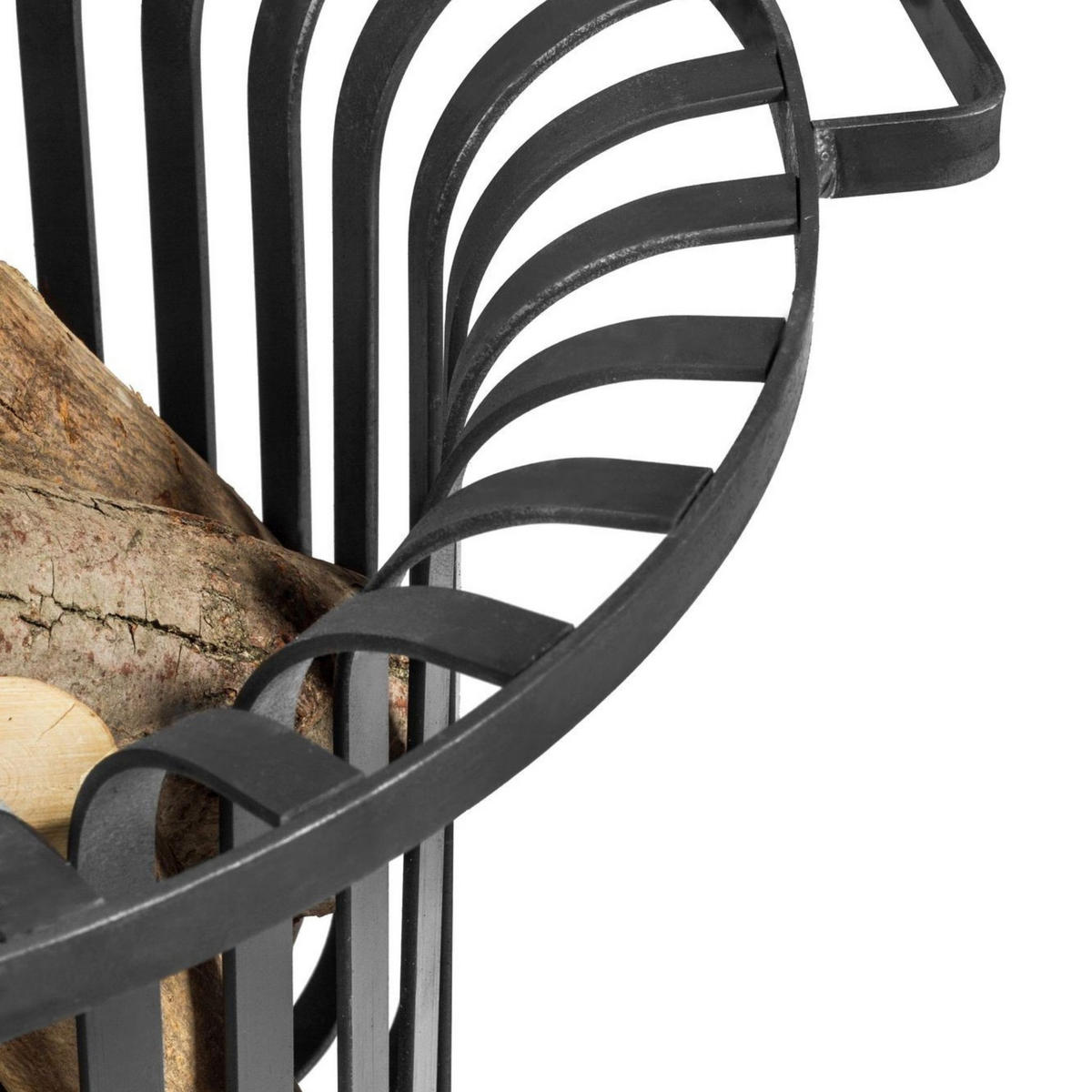 FEUERKORB Tennessee Stahl rund Ø 60 cm - Schwarz, Metall (60/52/60cm) - Mr. Deko