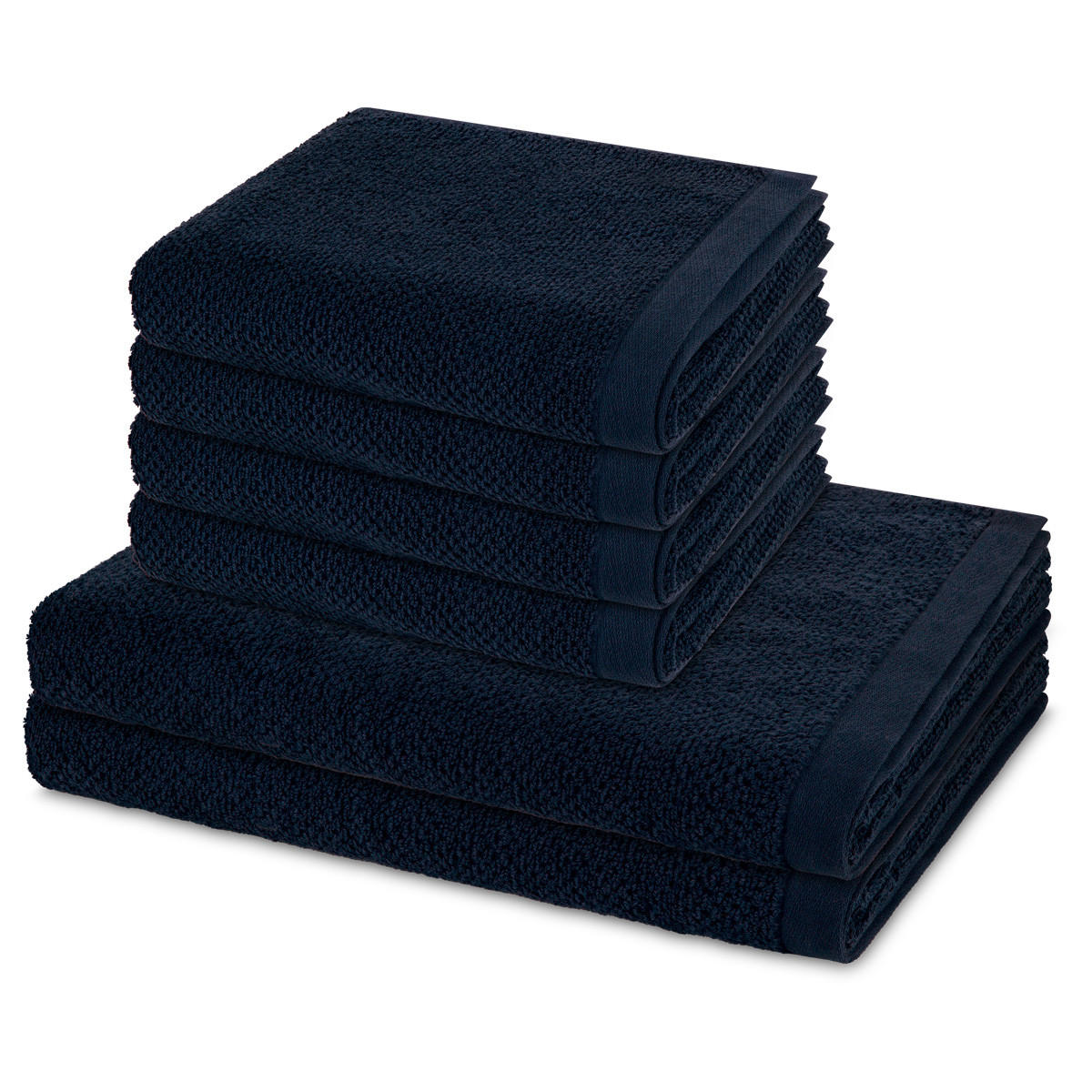 FROTTIERSET Bliss 6-teilig - Dunkelblau, Textil (50/100cm) - MÖVE