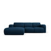ECKSOFA links Molino aus strukturiertem Stoff königsblau 4 Sitzplätze - Blau, Textil (170/250cm) - Micadoni