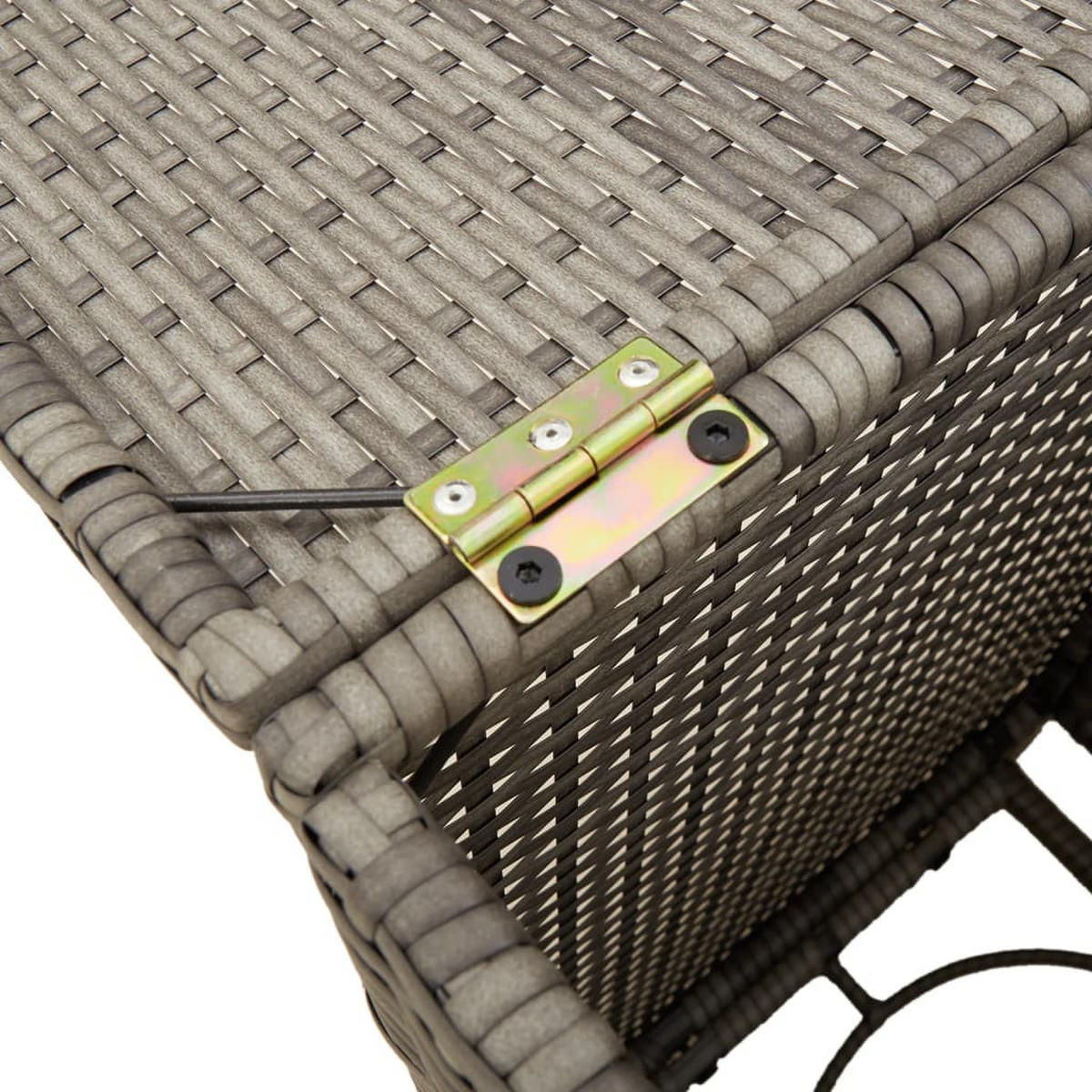 PROPAN-TANK-VERSTECKTISCH Grau 40/40/60 Cm Poly Rattan - Grau, Kunststoff (40/40/60cm) - vidaXL