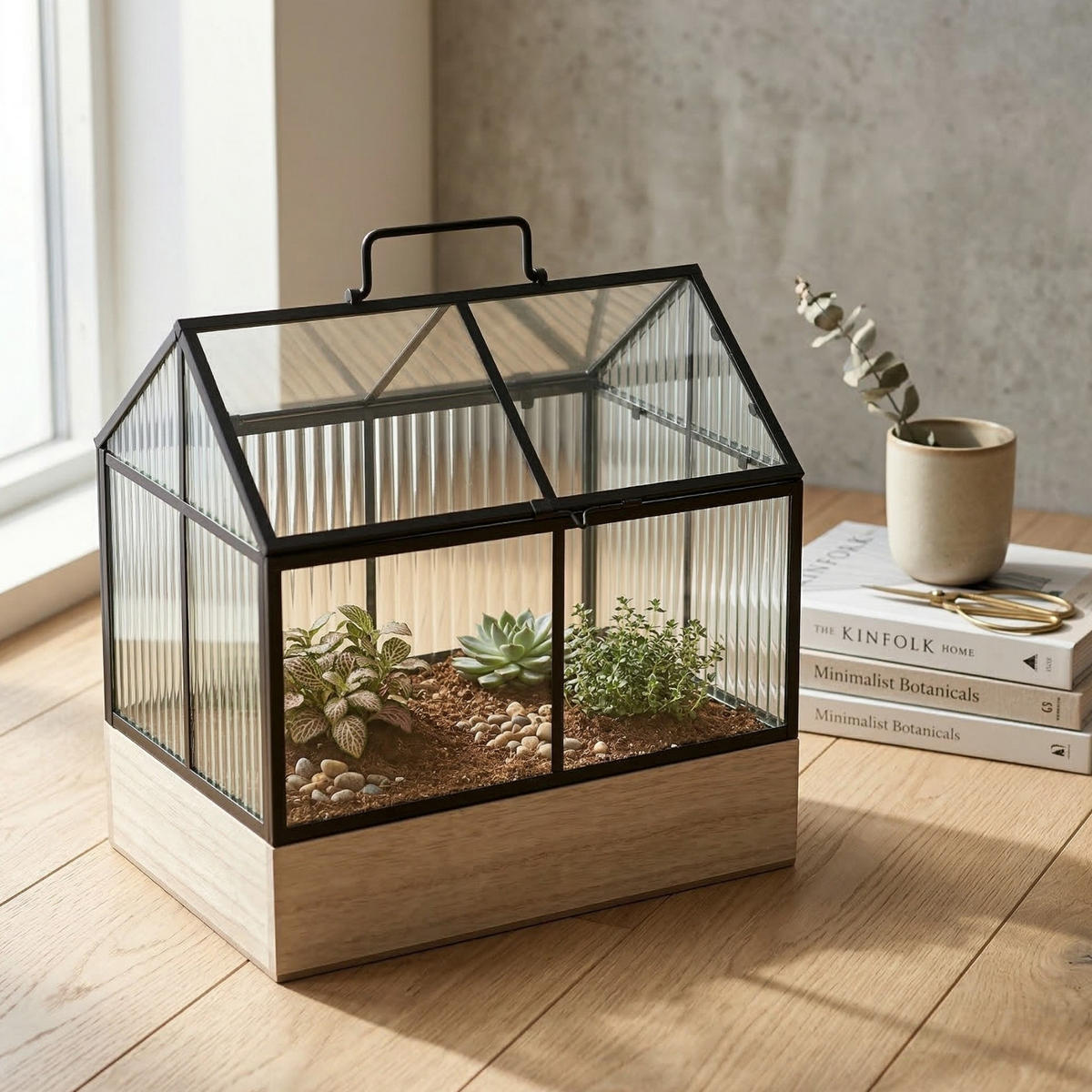 MINI-GEWÄCHSHAUS Kala Metall 30/26/18 cm - Transparent, Glas (18/30/26cm) - EDAXO