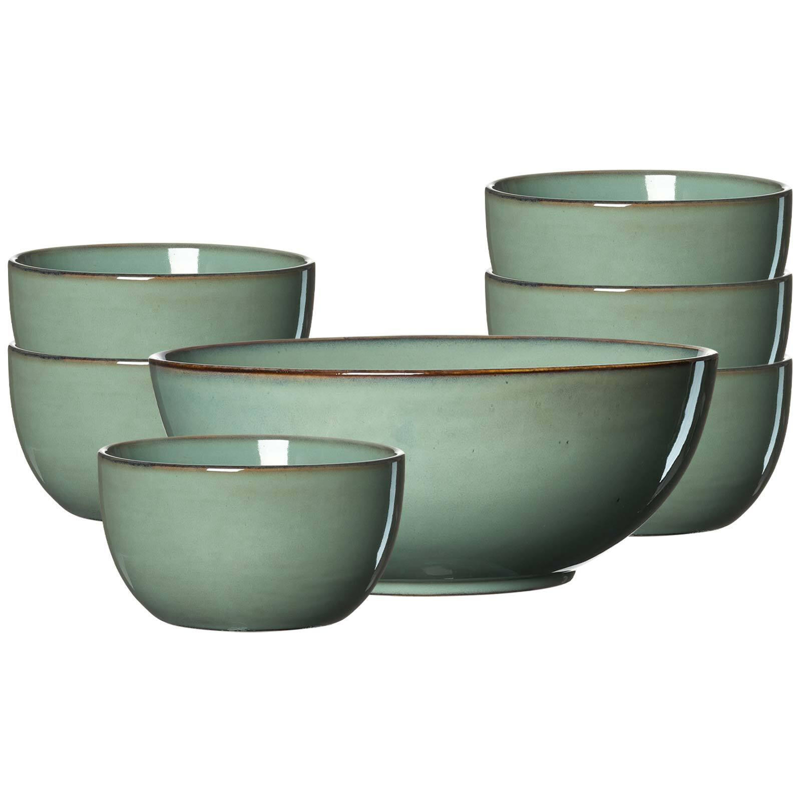SALAT-SET Alicante Grün 7er Set - Grün, Keramik (1/1/1cm) - Ritzenhoff Breker