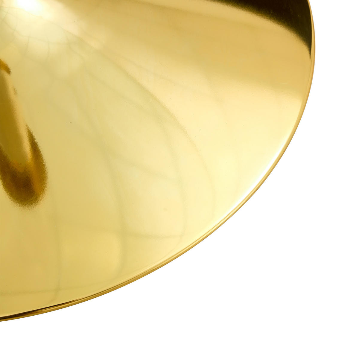 RUNDER Bartisch 89/89 cm aus Glas mit Metallgestell in Gold, Höhe 92 cm - Goldfarben, Holzwerkstoff (89/89/92cm) - BEAOK