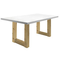 ESSZIMMERTISCH Eila 2 160 x 90 x 75 Esstisch Asteiche/Weiß Matt Lack - Weiß, Holz (160/90/75cm) - 58aufmkessel