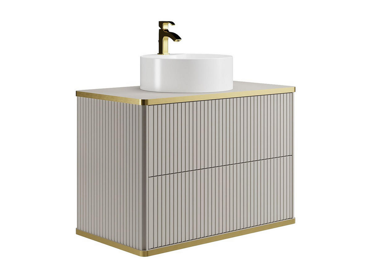 EINZELWASCHTISCH - 80 cm x 47 cm - holz - beige Keliza - Beige, Holz (80/54/47cm) - Vente-Unique