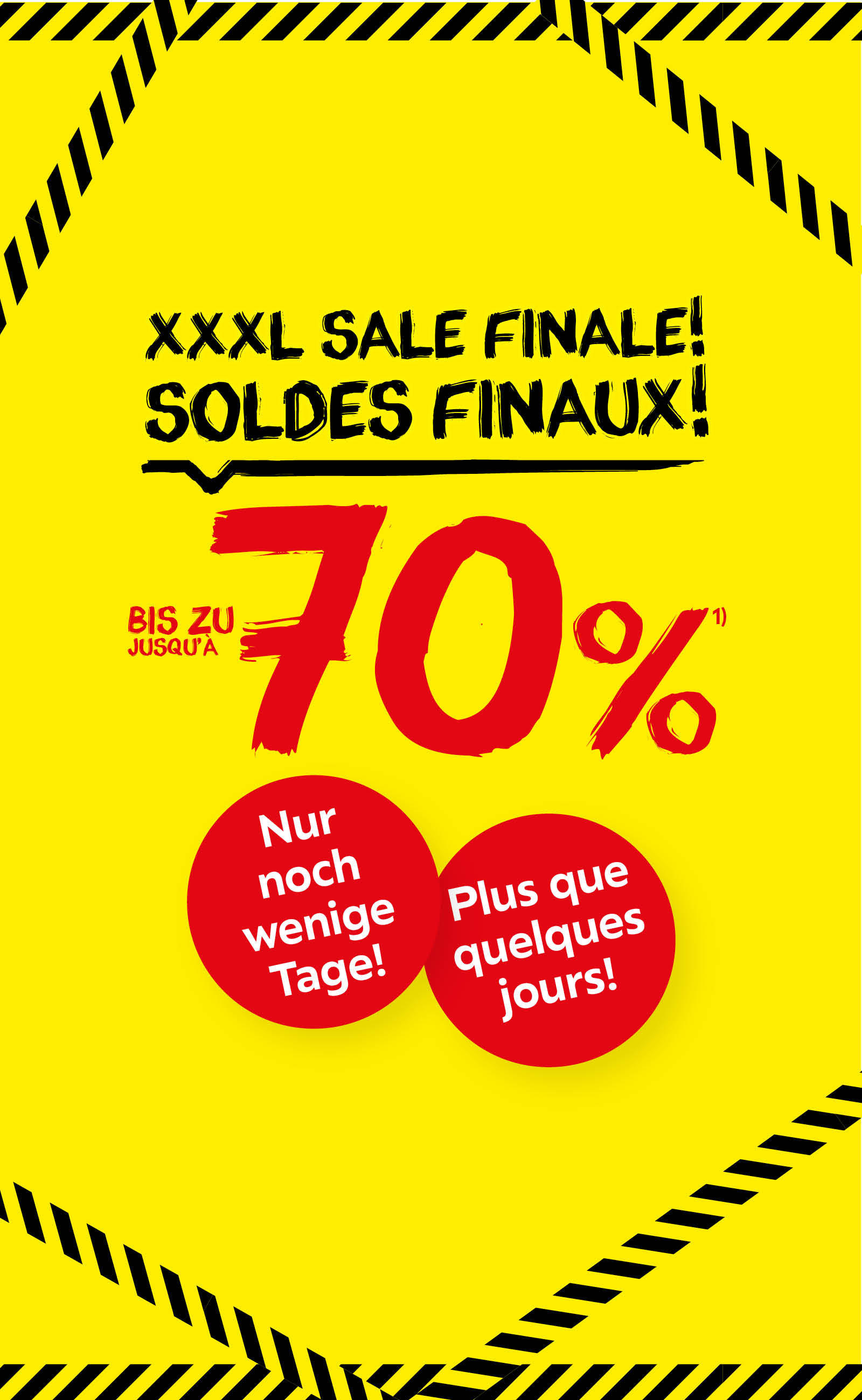 Sale Finale bis zu 70% / Soldes finaux jusqu'a 70%
