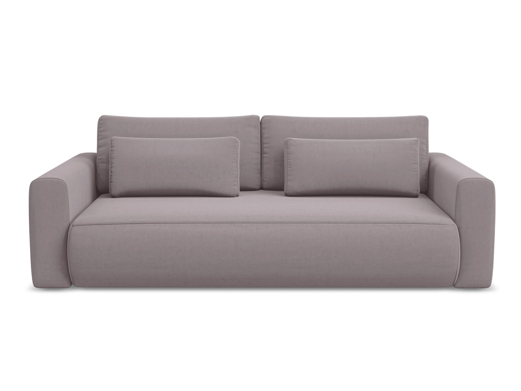 3-SITZER SOFA mit Schlaffunktion Samt Stoff Violett - Lila/Flieder, Kunststoff/Textil (238/82/105cm) - Makamii