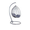 HÄNGESESSEL Cobe Grau, Graphit Kissen, Garten Hängesessel Kokon aus Technorattan - Graphitfarben/Grau, Kunststoff/Metall (107/198/68cm) - Bettso