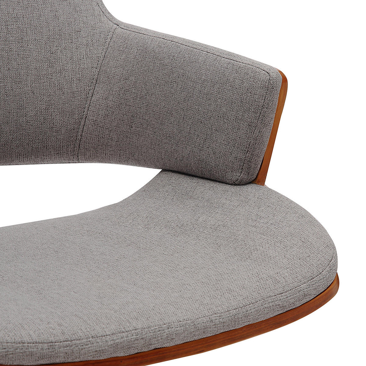 BÜRODREHSTUHL - Webstoff / Sperrholz - Grau, Holzwerkstoff/Textil (54/82/60cm) - home24