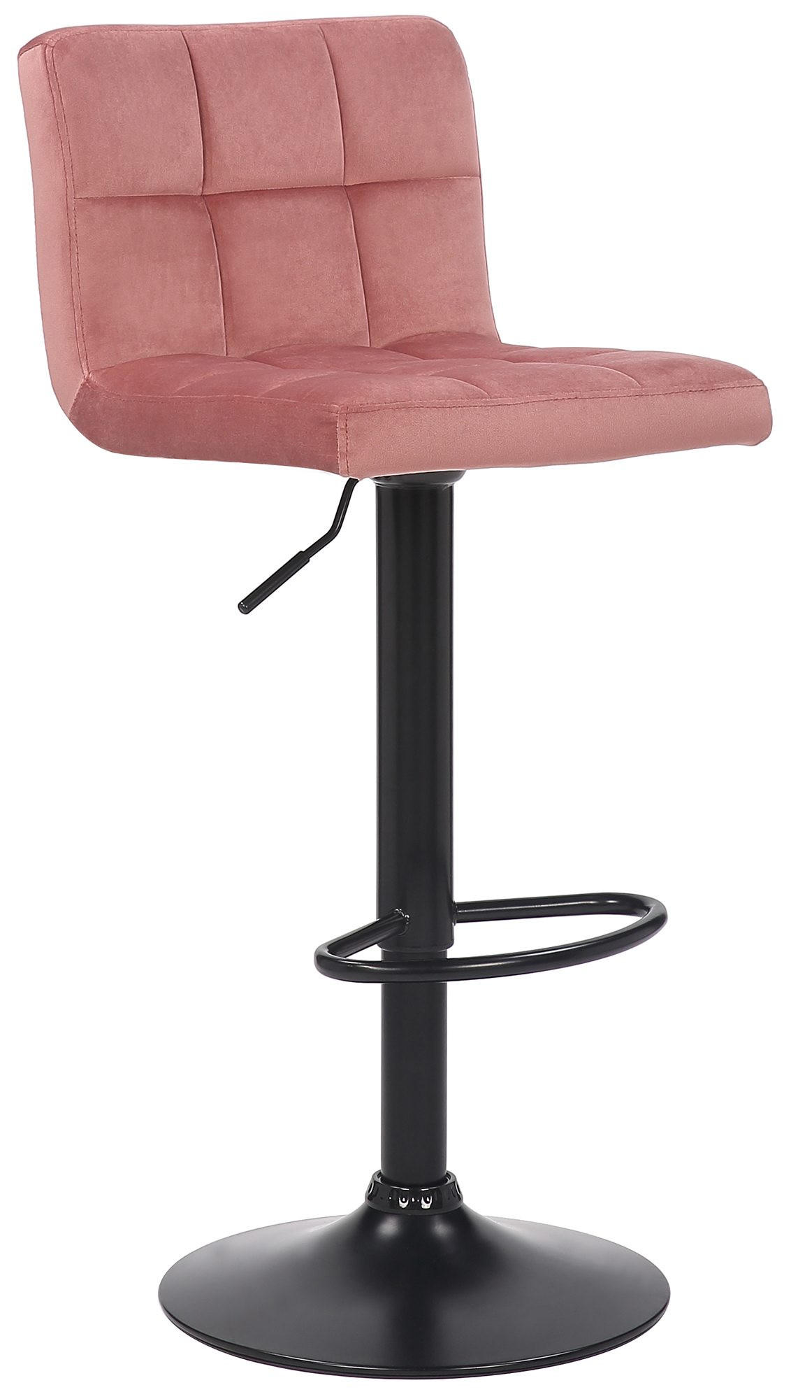 BARHOCKER Samt Pink - Pink/Schwarz, Textil/Metall (40/85/40cm) - CLP