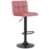 BARHOCKER Samt Pink - Pink/Schwarz, Textil/Metall (40/85/40cm) - CLP