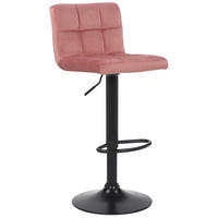 BARHOCKER Samt Pink - Pink/Schwarz, Textil/Metall (40/85/40cm) - CLP