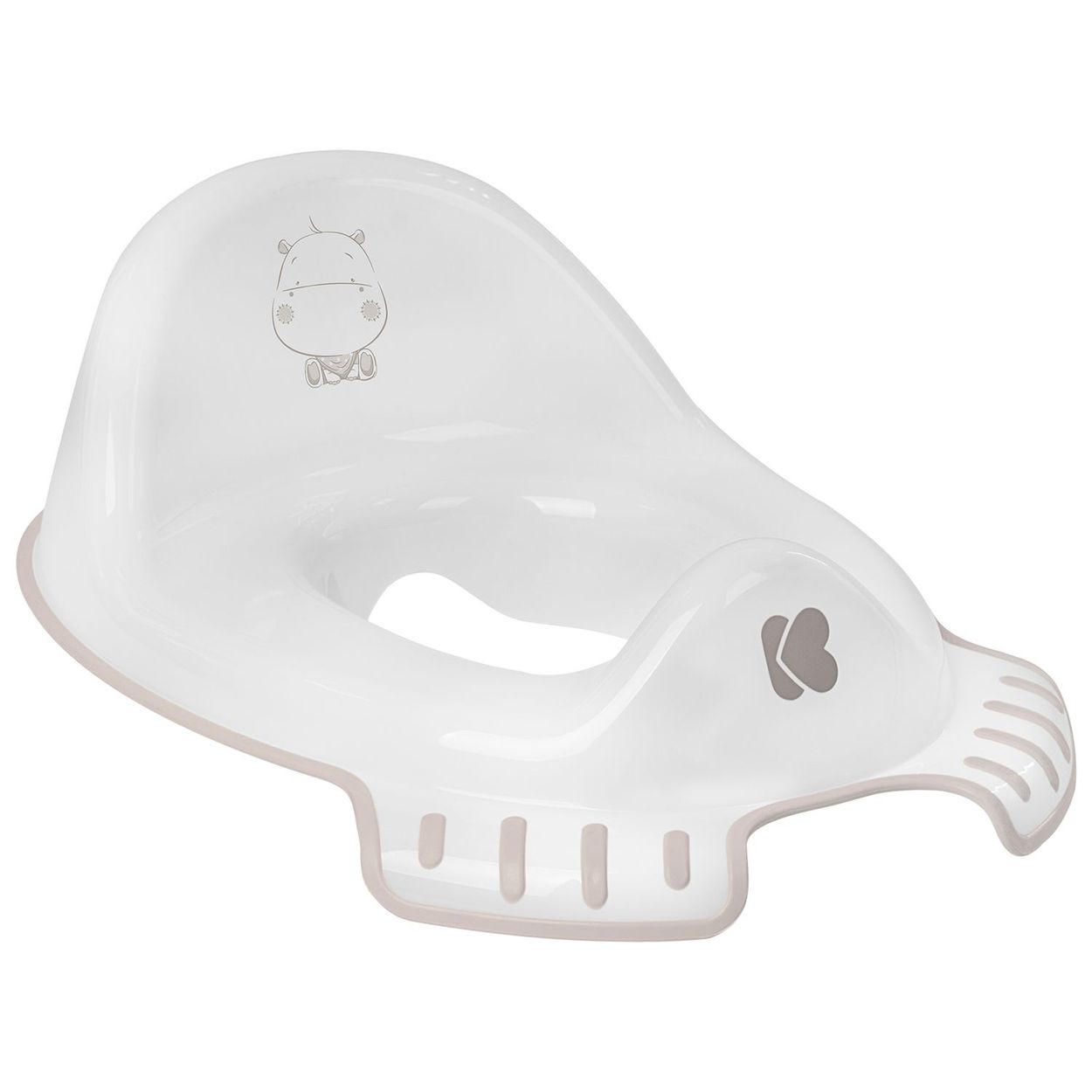 TOILETTENTRAINER Hippo beige anatomische Form, Spritzschutz, rutschfeste Silikonbasis, ab 18 Monate - Beige, Kunststoff (27/42cm) - Kikka boo